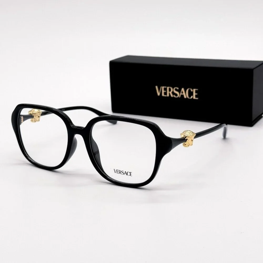 NEW VERSACE EYEGLASSES VE3386D GB1 BLACK BUTTERFLY WOMEN EYEWEAR